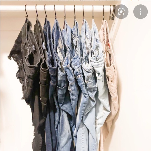 60 metallic rings curtains and shorts, pants, jeans, scarfs, belts organization - Picture 2 of 9